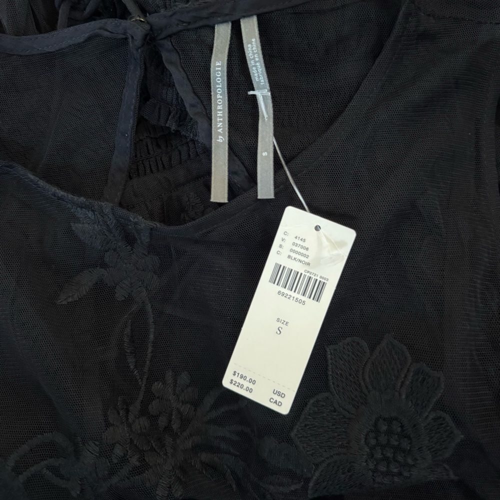 NWT By Anthropologie Embroidered Mesh Maxi Dress - Picture 10 of 10